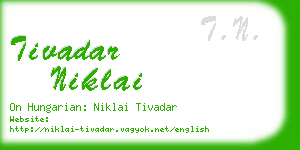 tivadar niklai business card